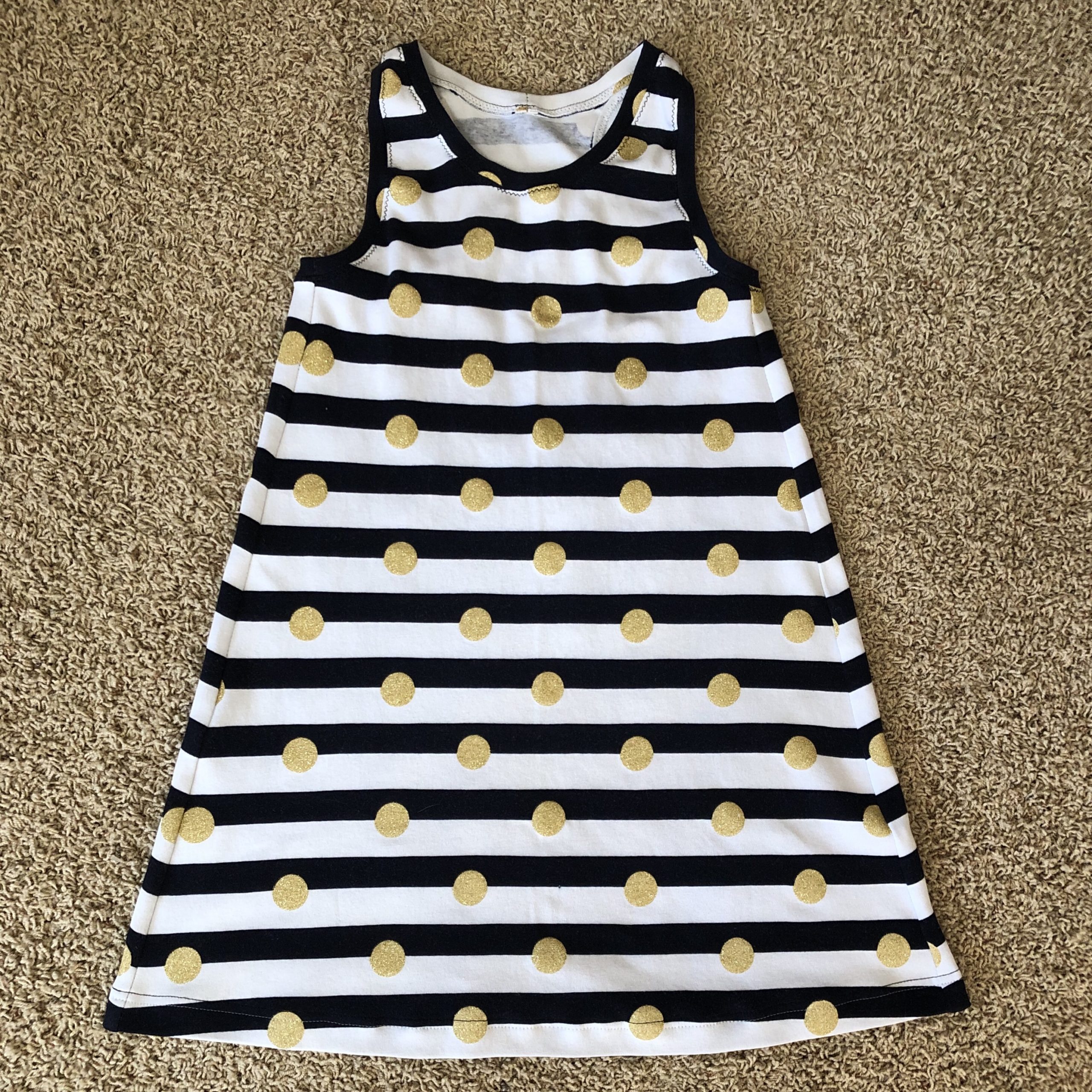 BUMBLE BABY TODDLER GIRL'S SOLID WHITE SLEEVELESS SHIFT DRESS LIGHTWEIGHT COTTON 